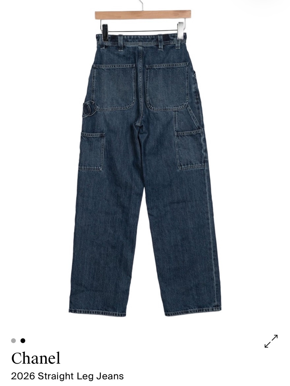 CHANEL 26P cargo jeans sz 38 - Picture 6 of 9